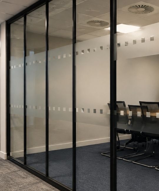 Fire-Rated Glazing & Screens Inspection - Example of internal office glass