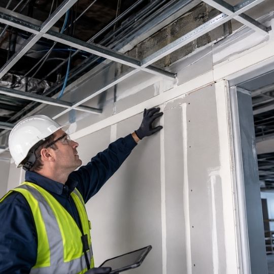 Fire Rated Partitions & Ceiling Systems Inspection Underway Fire Rated Partitions & Ceiling Systems Inspection Underway