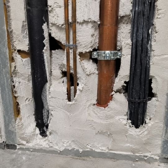 Penetration Sealing & Fire Stopping Inspections - example of a poorly fitted coated batt system